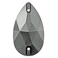 Premium Jet Hematite 18x10.5mm Pear